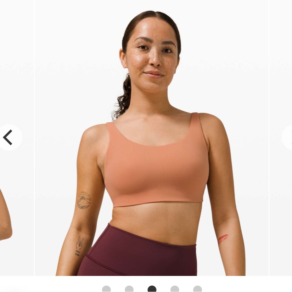 Lululemon In Alignment Straight Strap Bra *Light Support, C/D Cups 
Desert Sun
